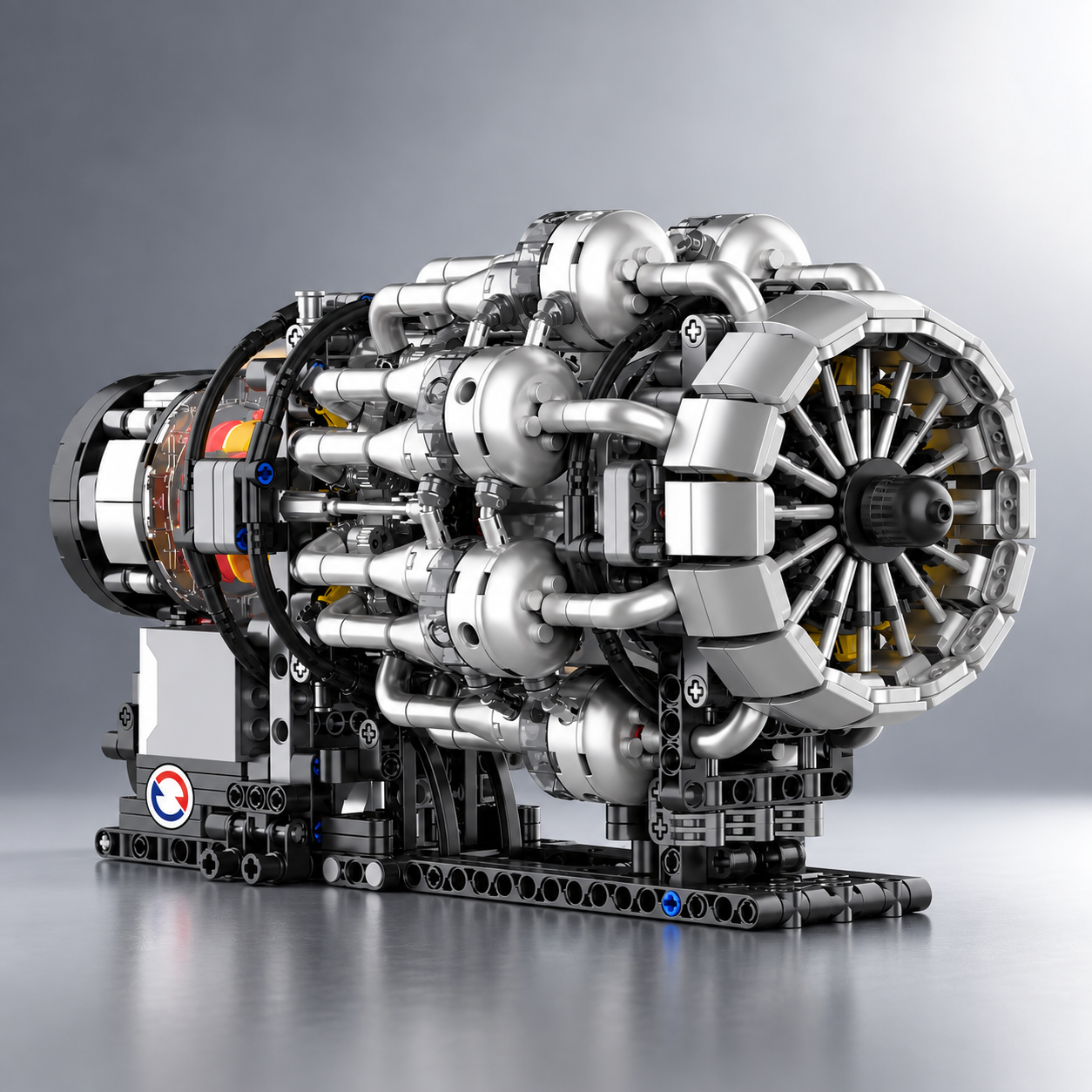 TechBricks Turbojet Engine Building Kit – 1,214 Pieces