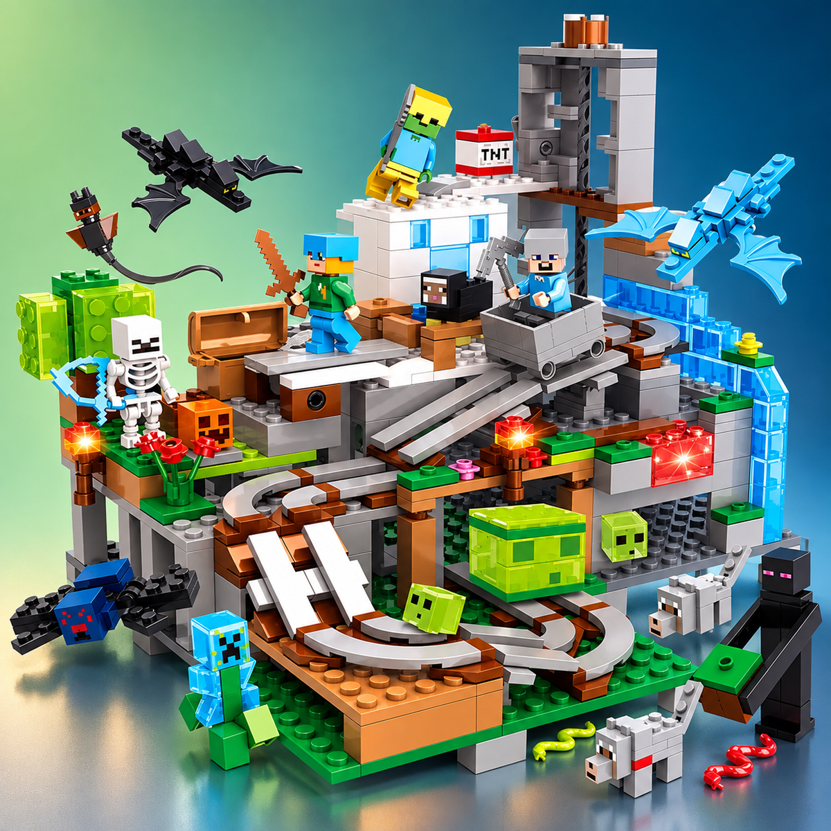 Cave village adventure building block set by TechBricks