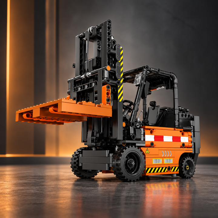 Techbricks Remote Control Forklift MOC Model Building Blocks 662PCS