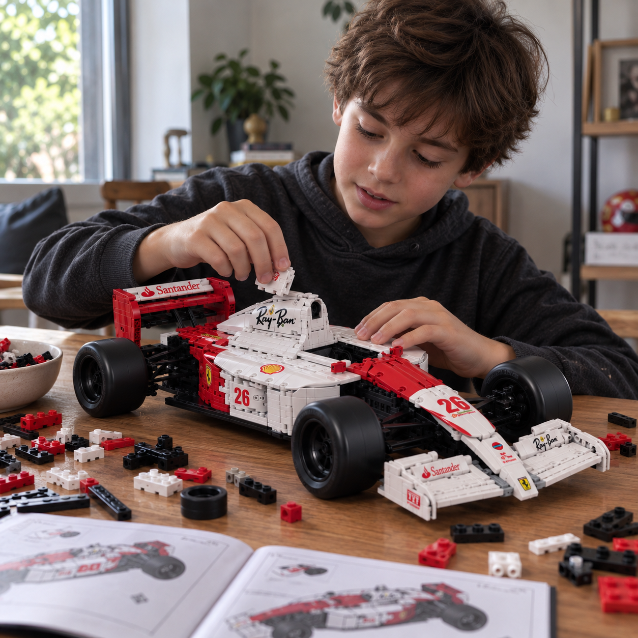 TechBricks MP4 Formula Racing Car Building Block Set — 1:8 Scale, 2800 pcs
