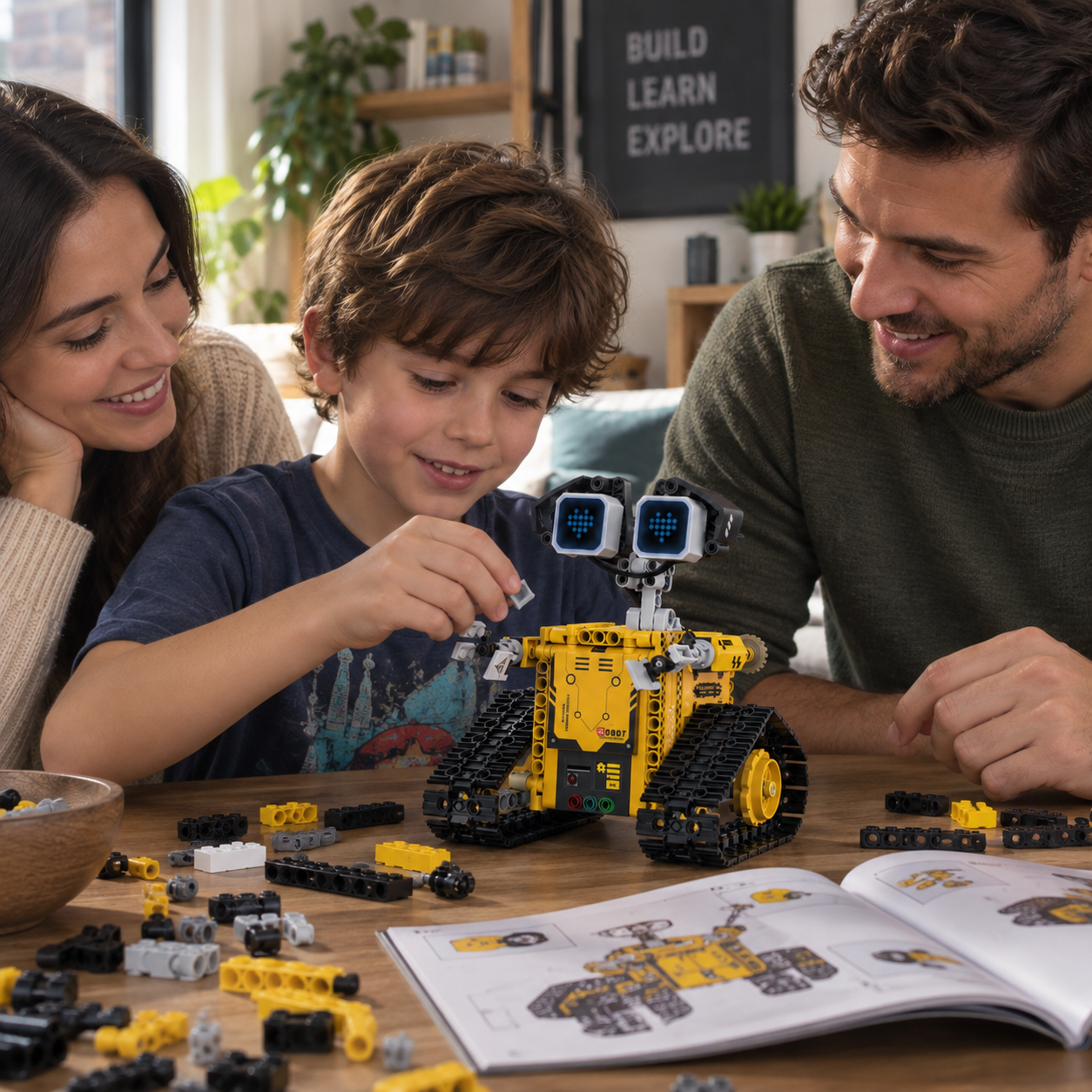 TechBricks Transforming 5-in-1 Remote Control Robot Building Blocks