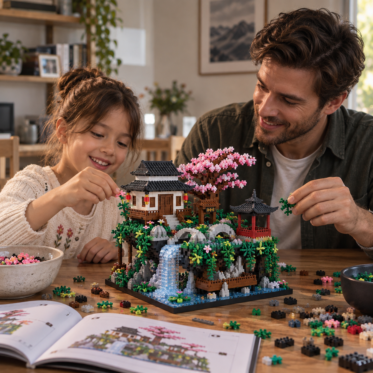 TechBricks Garden Treehouse Building Blocks Set