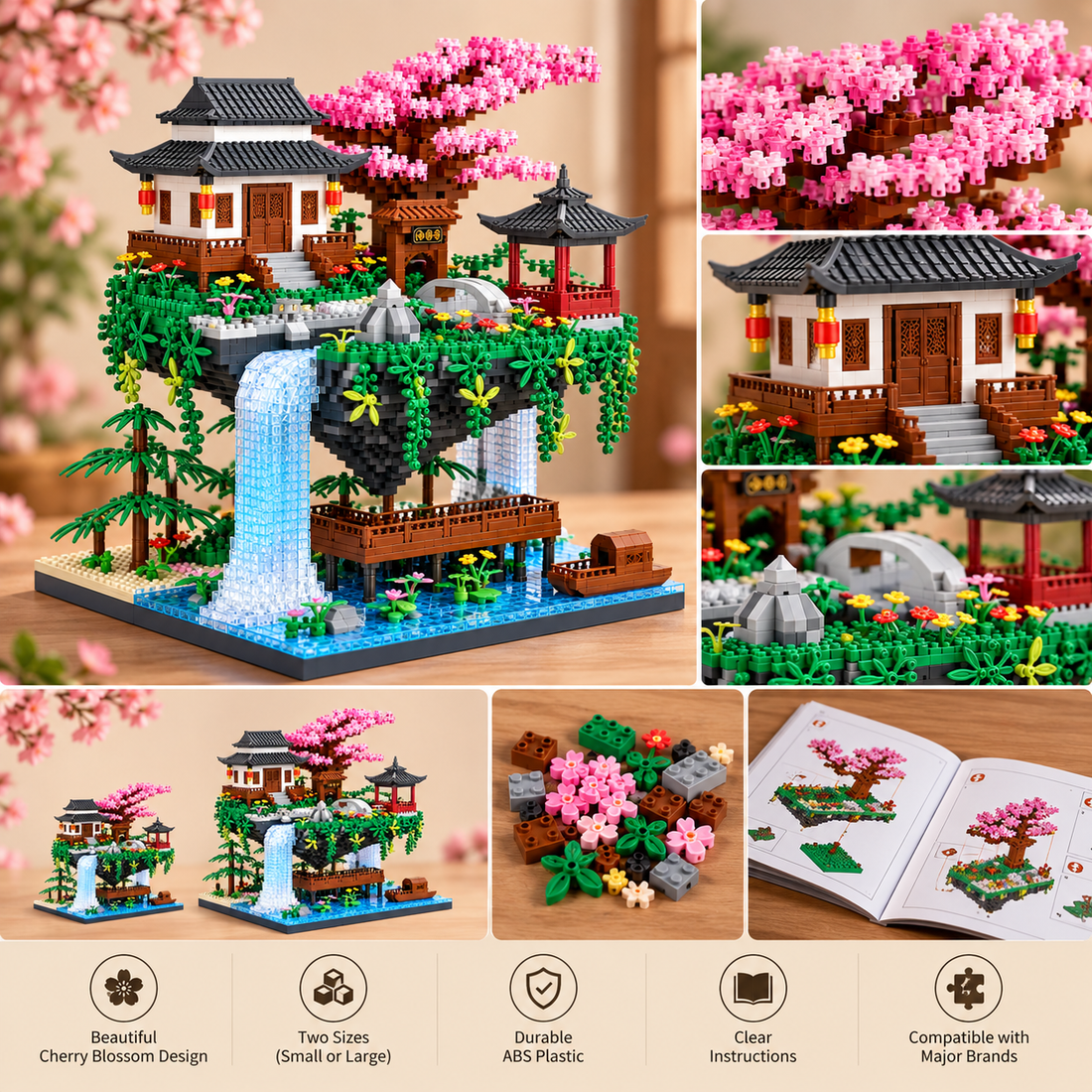 TechBricks Garden Treehouse Building Blocks Set