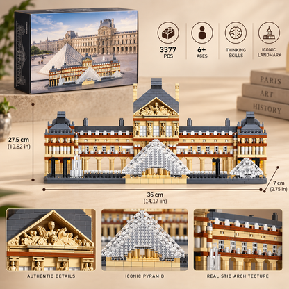 Louvre museum building block set by TechBricks