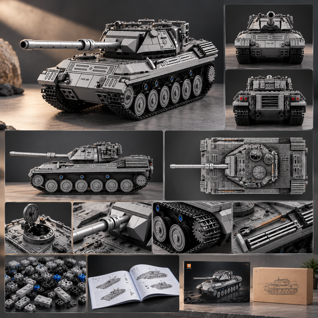 TechBricks Battle Tank Building Block Set — 1273pcs