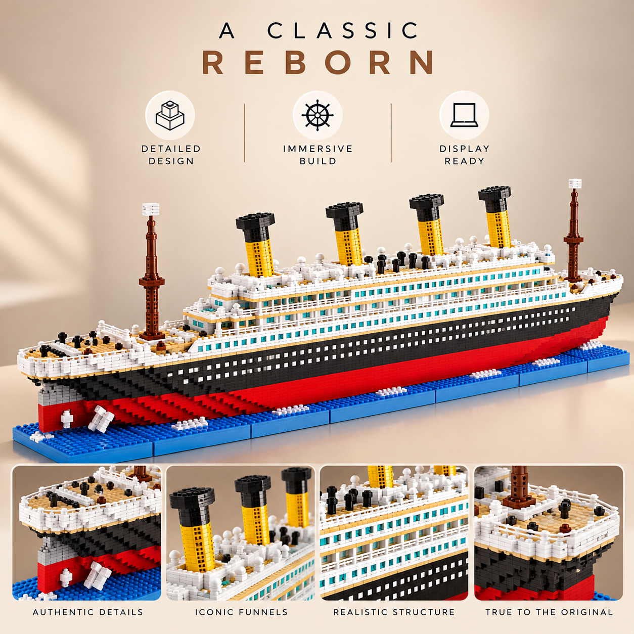 TechBricks Titanic Mini Building Block Set – 4,404 Pieces