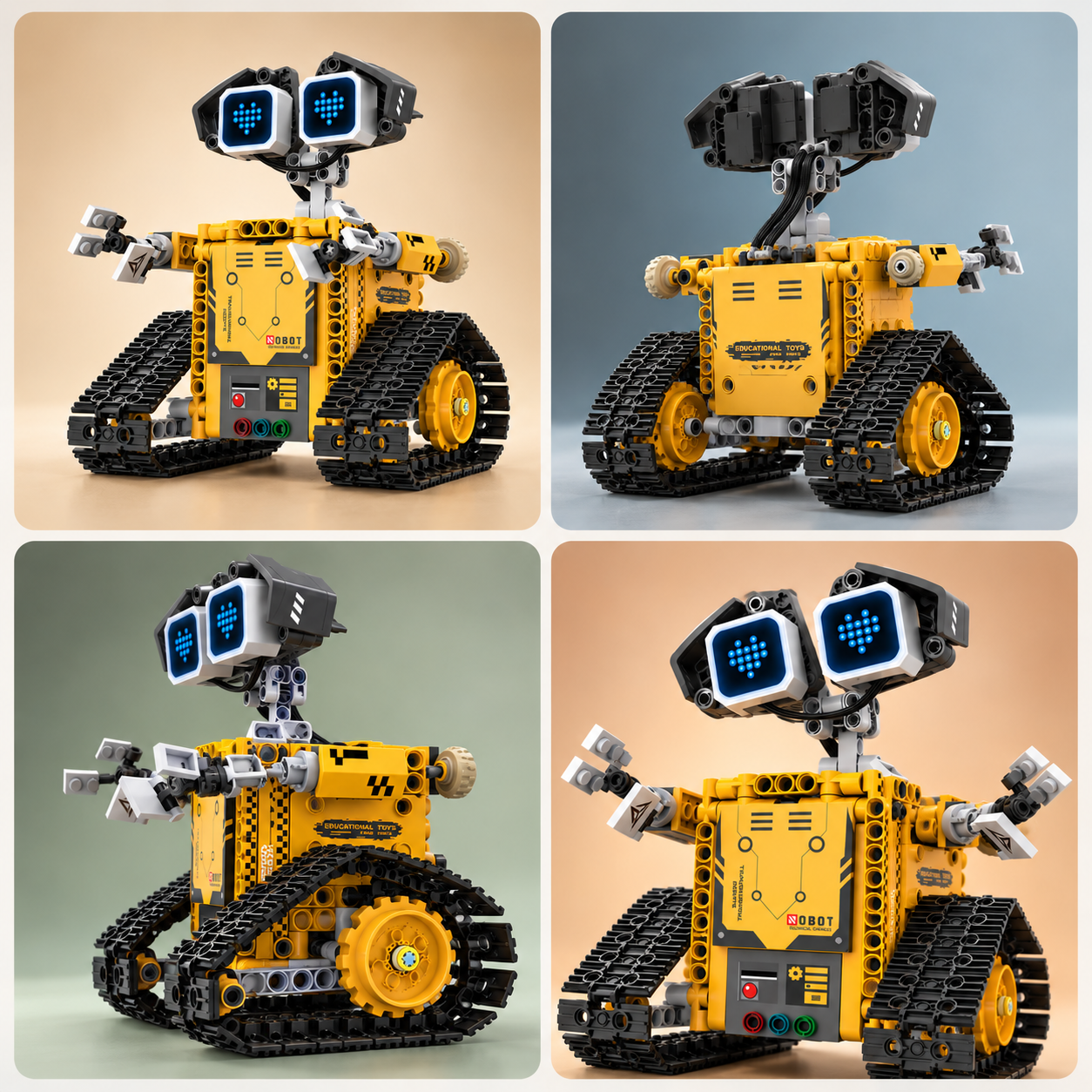 TechBricks Transforming 5-in-1 Remote Control Robot Building Blocks