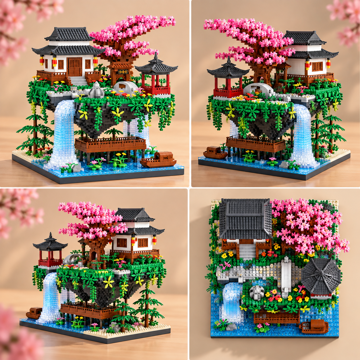 TechBricks Garden Treehouse Building Blocks Set