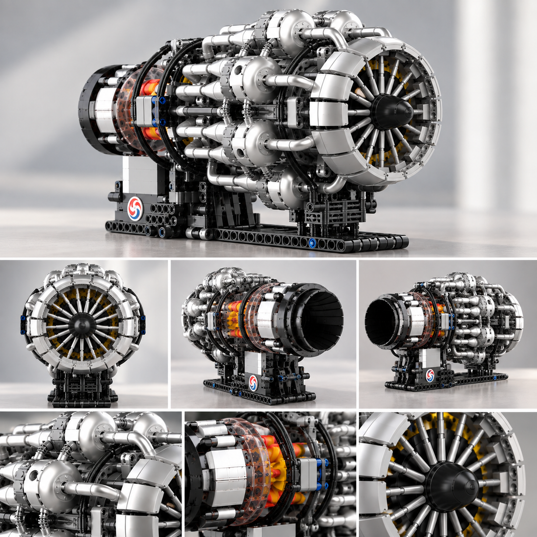 TechBricks Turbojet Engine Building Kit – 1,214 Pieces