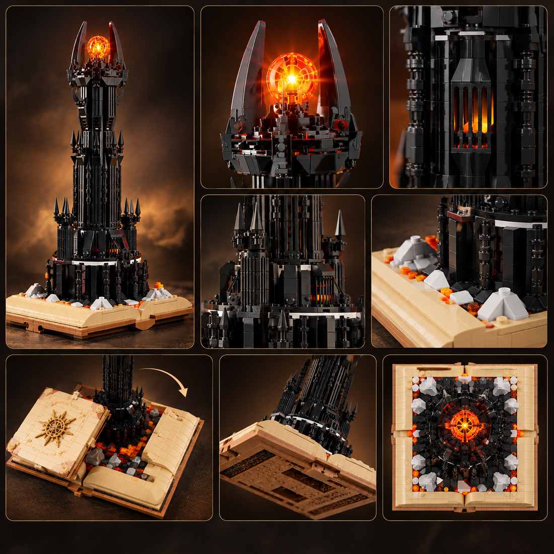 TechBricks Magic Castle Building Blocks Set with Lights – 966 Pieces