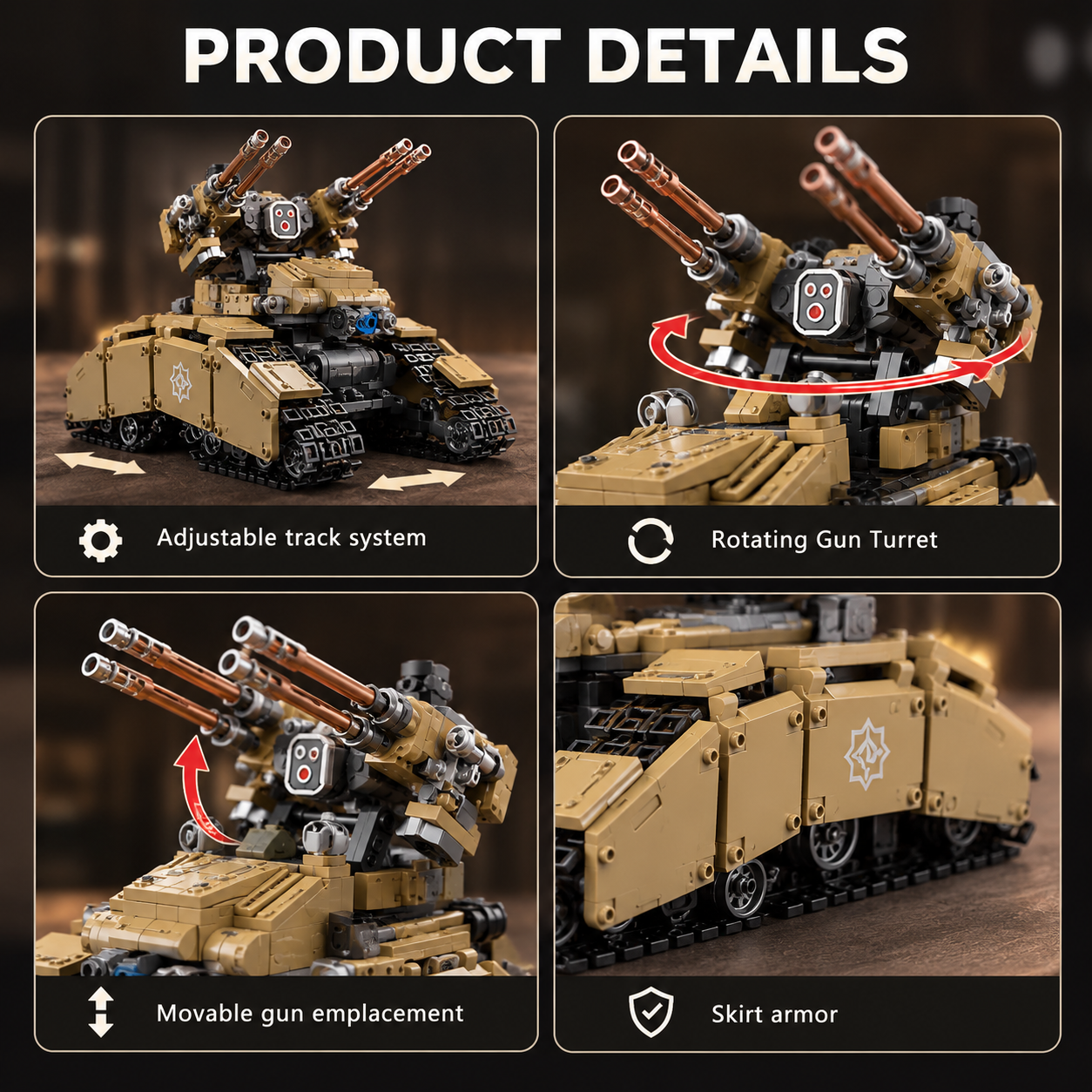 TechBricks Wandering Earth Mecha Tank Building Set – 488 Pieces