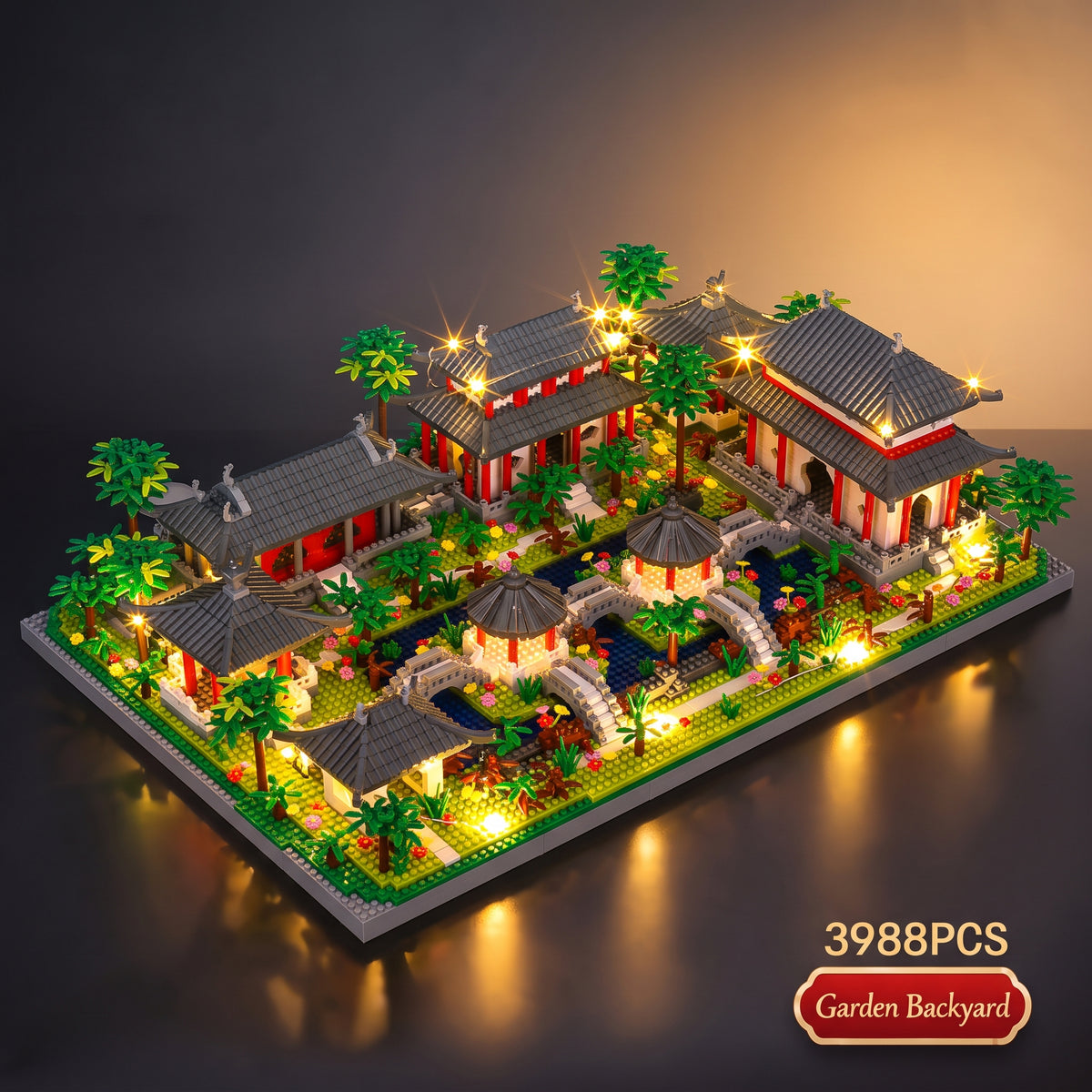 TechBricks Classical Asian Garden Building Blocks Set – 3,900+ Pieces