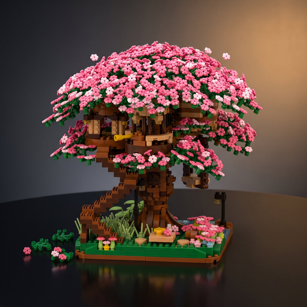 Cherry Blossom House Micro Building Set – 2,028 Pieces