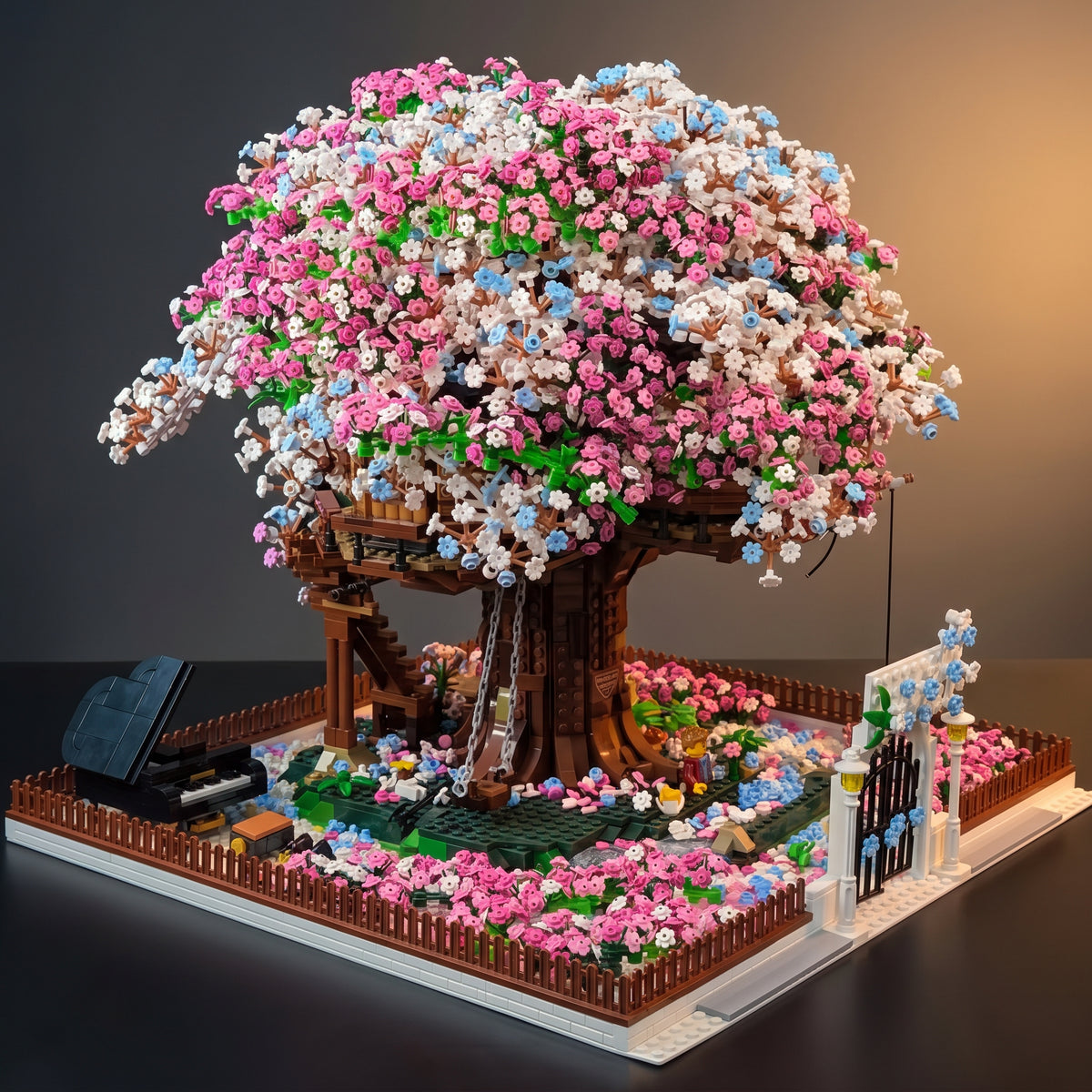 Cherry Blossom House Micro Building Set – 2,028 Pieces