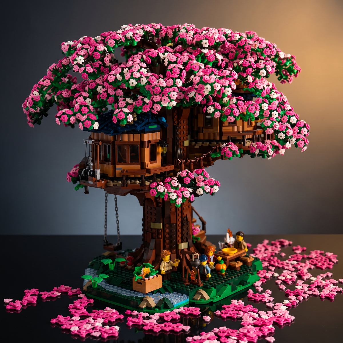 Cherry Blossom House Micro Building Set – 2,028 Pieces