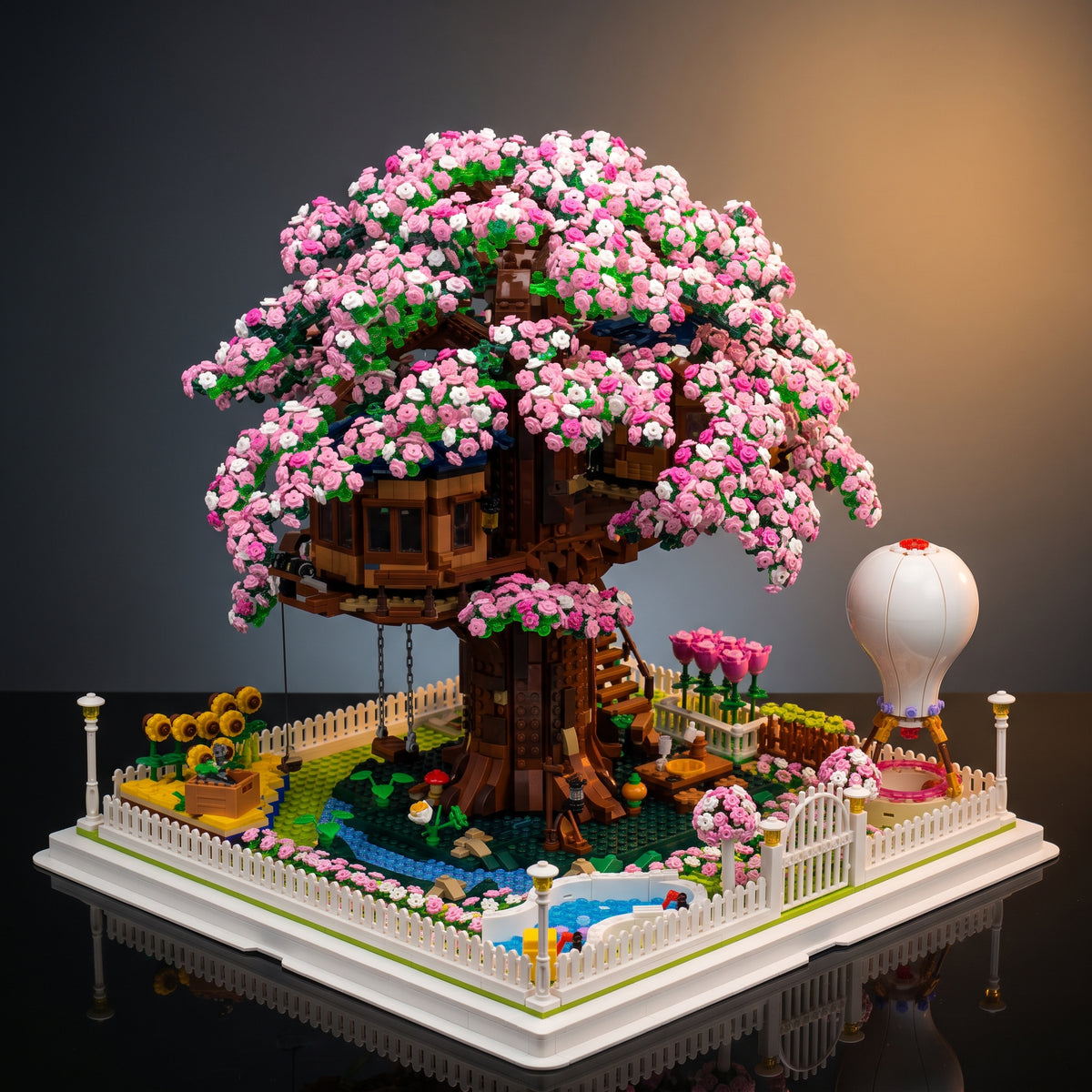 Cherry Blossom House Micro Building Set – 2,028 Pieces