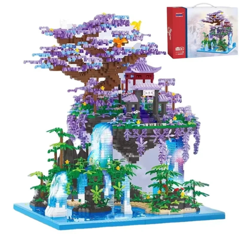 TechBricks Peach Blossom Castle Mini Block Set - 4574 Pieces