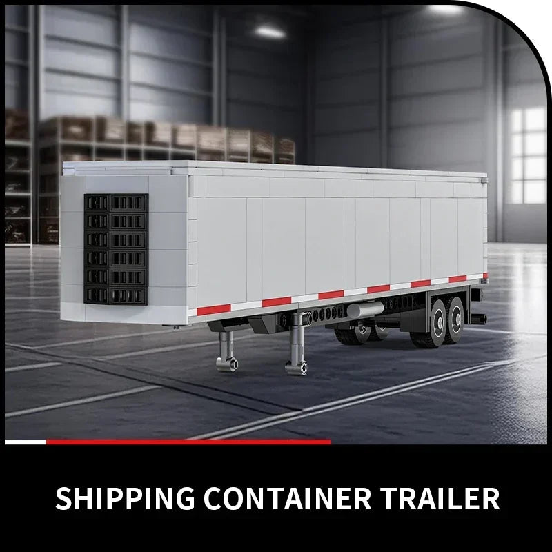 TechBricks Truck & Container Trailer Building Block Set — up to 699 pieces
