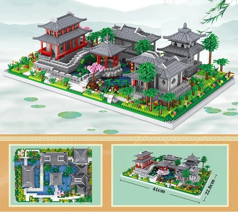 TechBricks Garden Building Blocks with LED - Mini Diamond Bricks Set