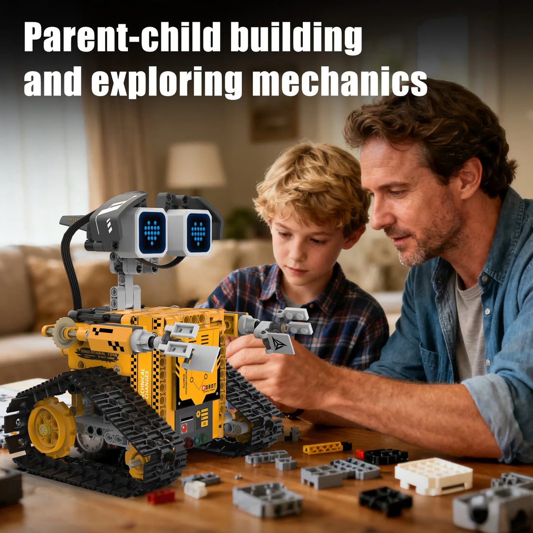 TechBricks Transforming 5-in-1 Remote Control Robot Building Blocks