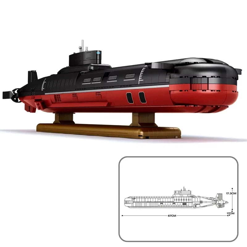 TechBricks Typhoon Class Submarine - Building Blocks Model - 2895 Pieces