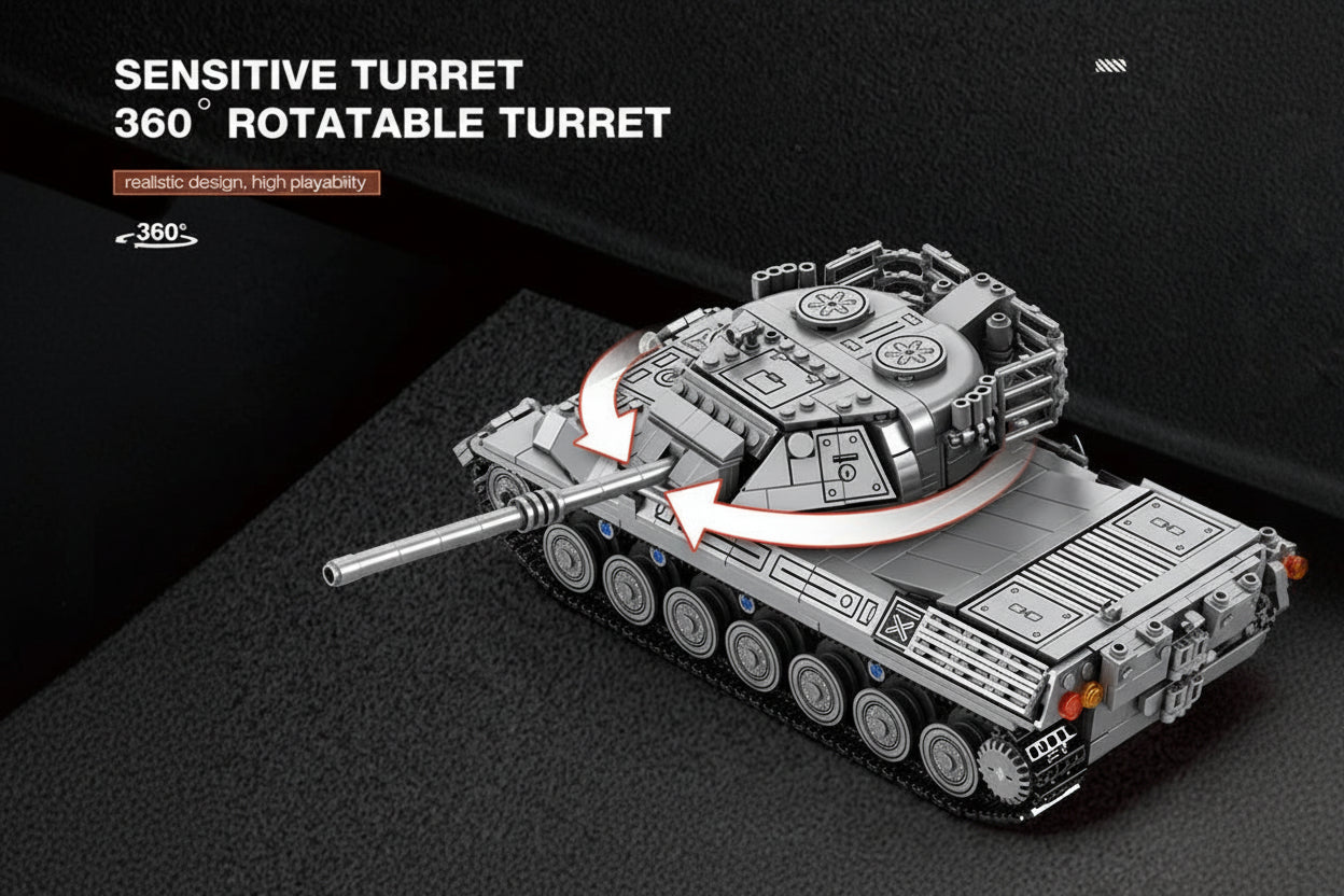 TechBricks Leopard 1 Main Battle Tank Building Block Set — 1:26 Scale, 1273pcs