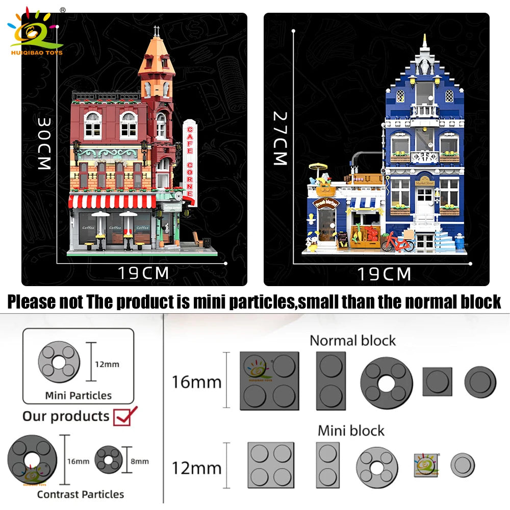 TechBricks Corner Coffee Shop Micro Building Blocks
