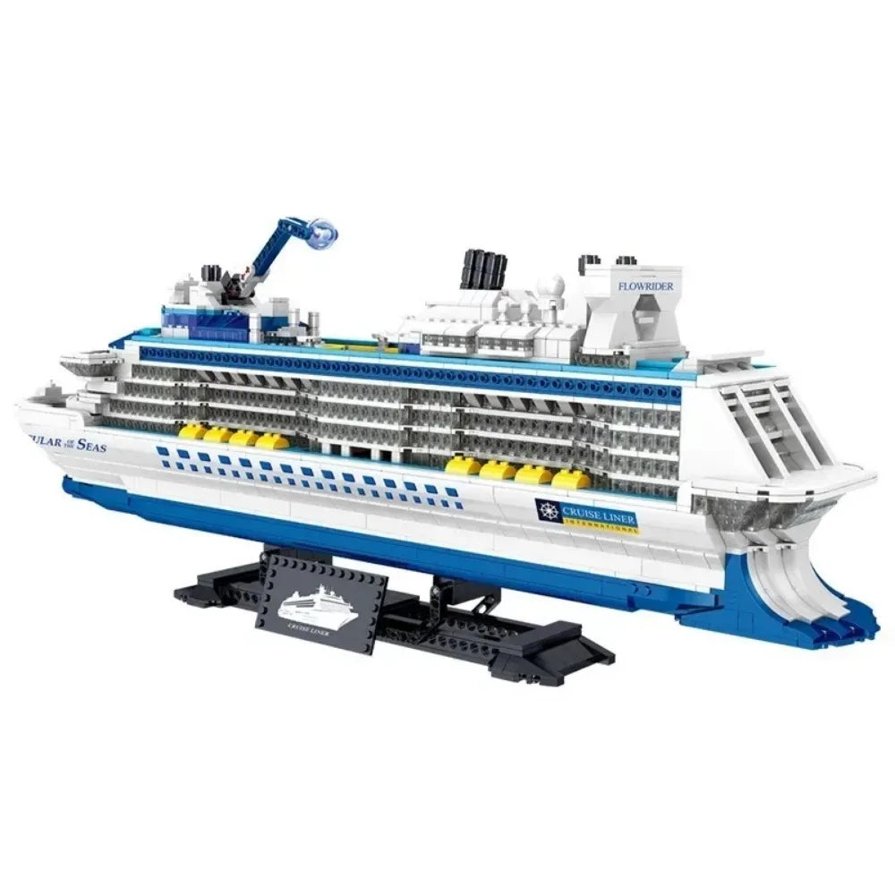 TechBricks Luxury Ship Building Blocks Set - 2428 Pcs