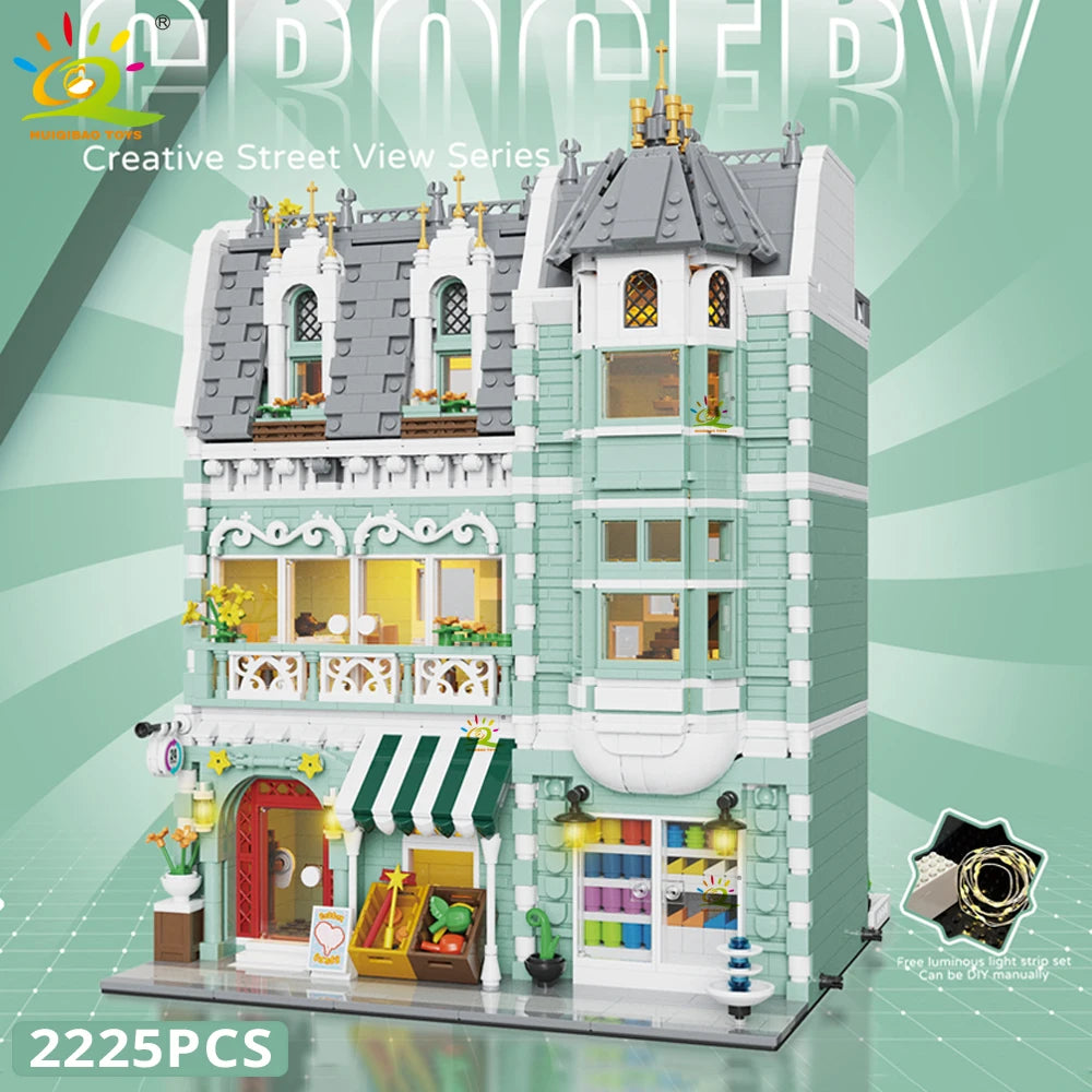 TechBricks Corner Coffee Shop Micro Building Blocks