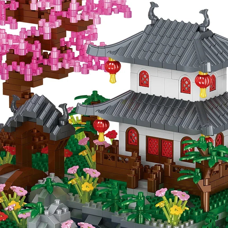 TechBricks Sakura Treehouse Building Blocks Set