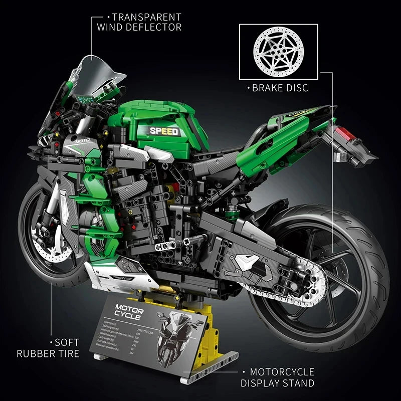 TechBricks Motor Bike GT Building Block Model- 2088 Pieces