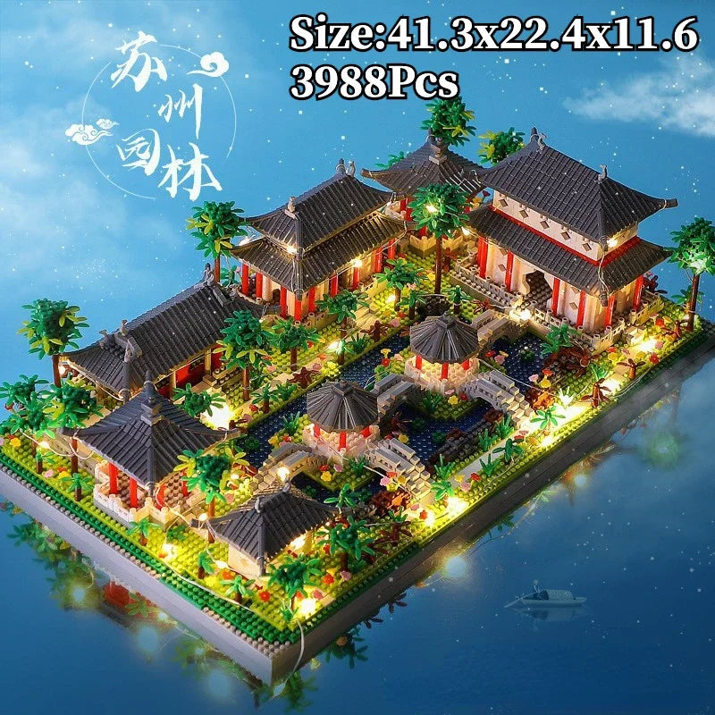 TechBricks Suzhou Classical Garden Building Blocks Set - 3900+ Pieces