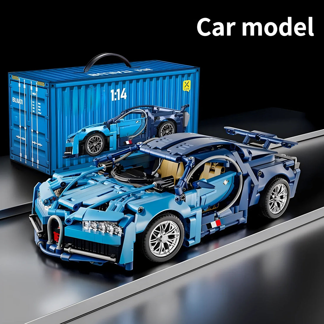 TechBricks RC Roadster Building Blocks Kit - 1310 Pieces