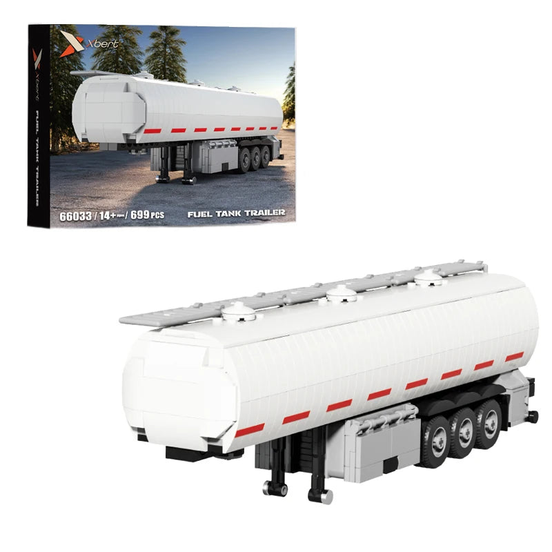 TechBricks Truck & Container Trailer Building Block Set — up to 699 pieces