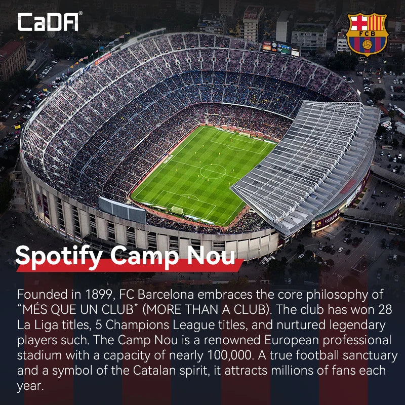 TechBricks Camp Nou Stadium (FC Barcelona) Building Block Set – 728 Pieces