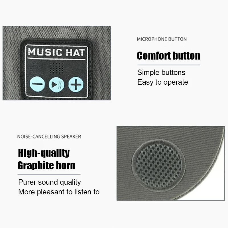 TechBricks Bluetooth Sports Music Hat Headphone