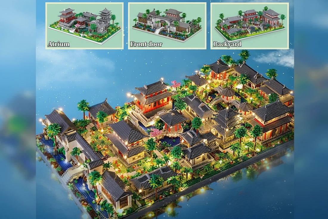 TechBricks Garden Building Blocks with LED - Mini Diamond Bricks Set