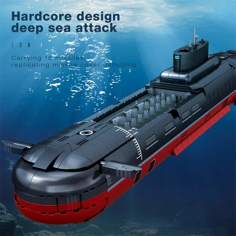 TechBricks Typhoon Class Submarine - Building Blocks Model - 2895 Pieces