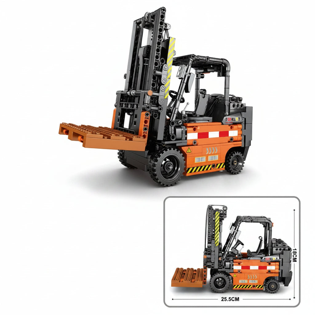 Techbricks Remote Control Forklift MOC Model Building Blocks 662PCS