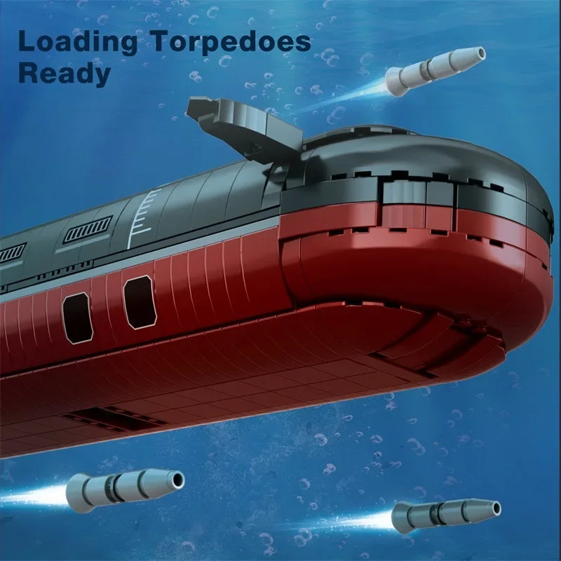 TechBricks Typhoon Class Submarine - Building Blocks Model - 2895 Pieces