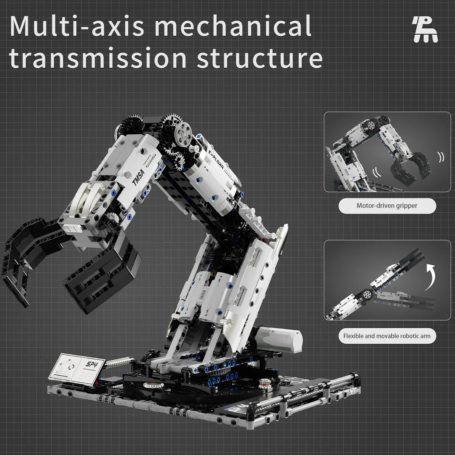 TechBricks Robotic Arm Build & Control Set - 1029 Pieces