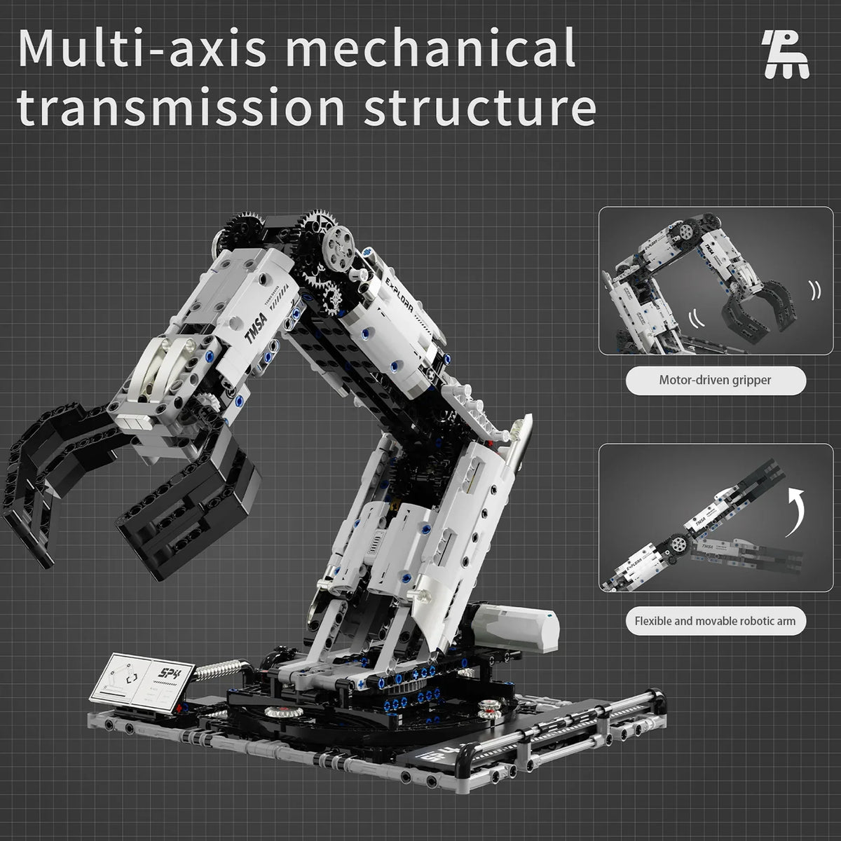 Remote control robotic arm STEM building kit by TechBricks