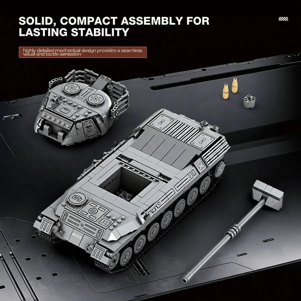 TechBricks Leopard 1 Main Battle Tank Building Block Set — 1:26 Scale, 1273pcs