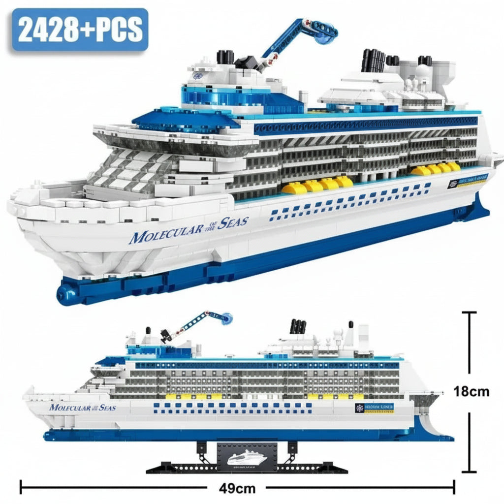 TechBricks Luxury Ship Building Blocks Set - 2428 Pcs