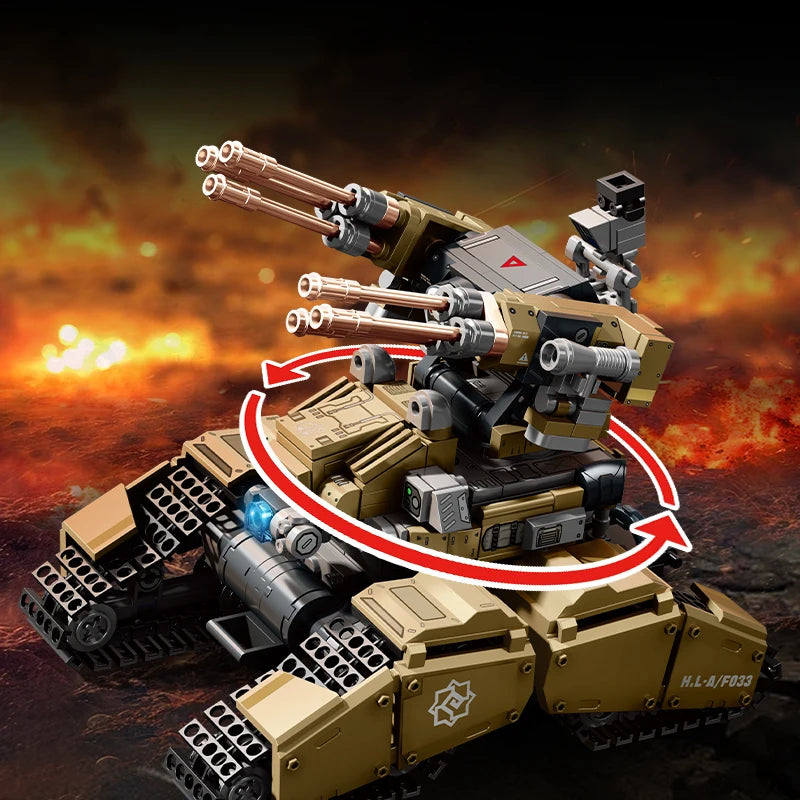 TechBricks Wandering Earth Mecha Tank Set - 488 Pieces