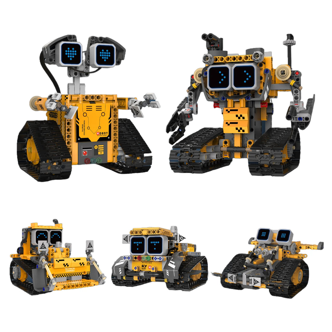 TechBricks Transforming 5-in-1 Remote Control Robot Building Blocks