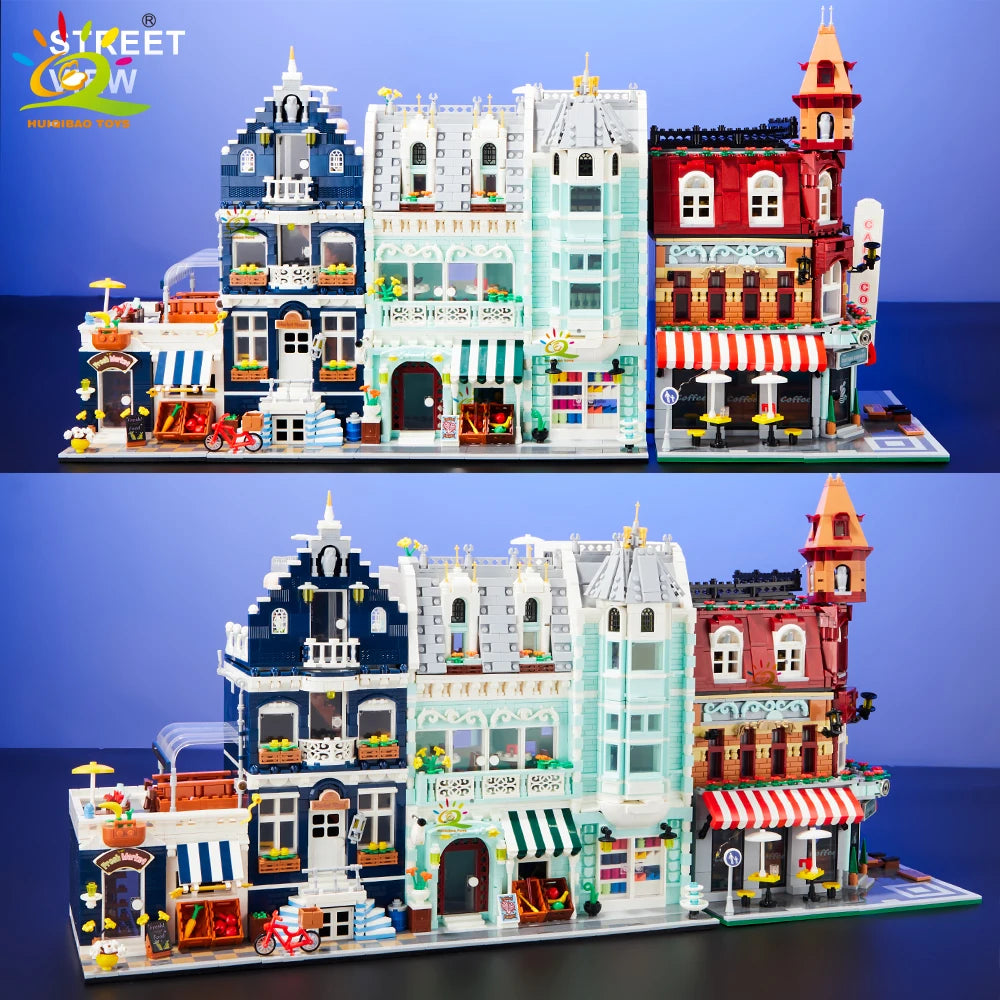 TechBricks Corner Coffee Shop Micro Building Blocks