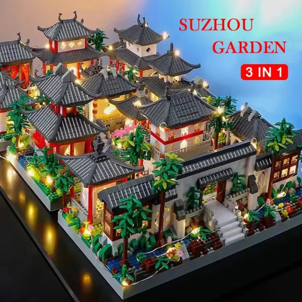 TechBricks Suzhou Classical Garden Building Blocks Set - 3900+ Pieces