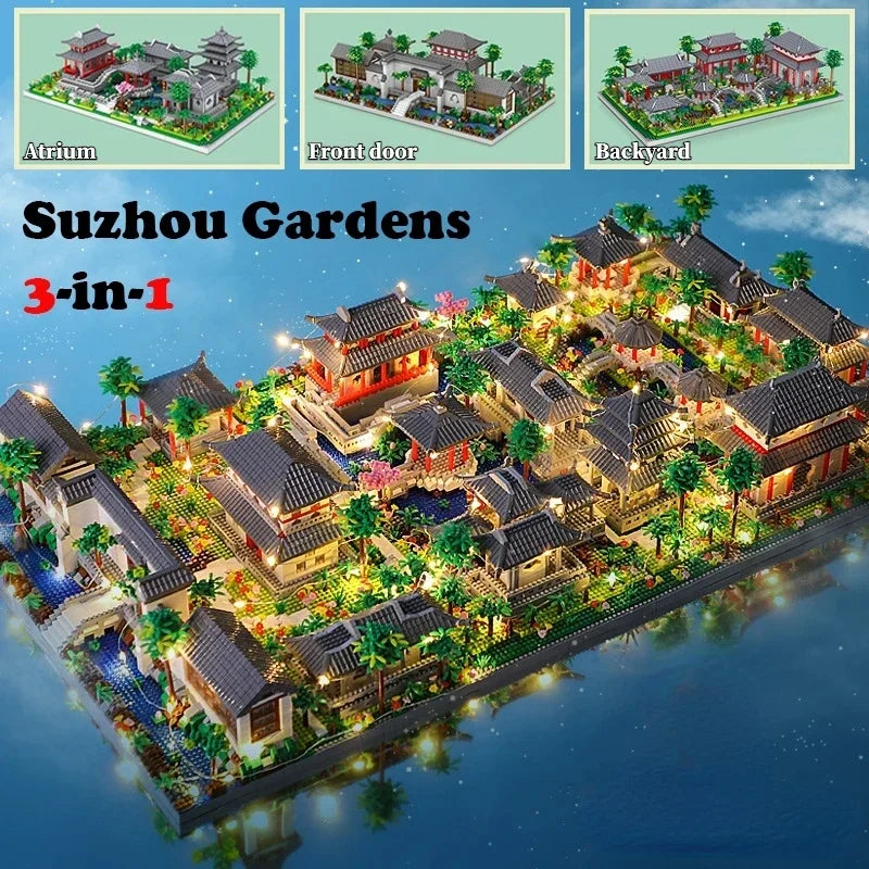 TechBricks Suzhou Classical Garden Building Blocks Set - 3900+ Pieces