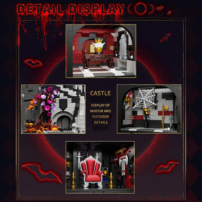 TechBricks Gothic Vampire Castle Building Blocks - 3540 Pieces